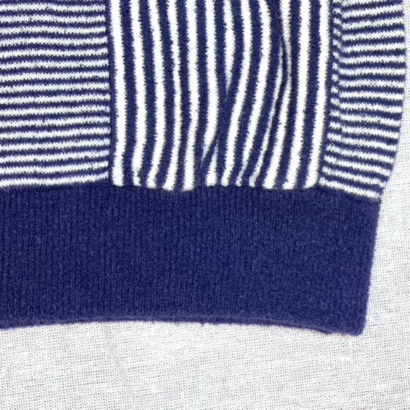 Moth Anthropologie | Margate Pocket Pullover Navy & White Stripes | Small - Picture 6 of 9
